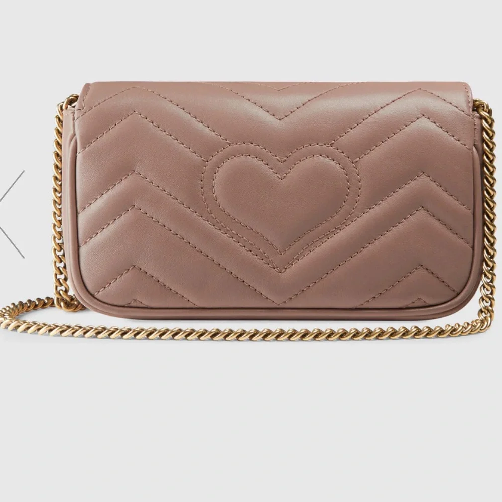 Gucci GG Marmont Quilted Leather Super Mini Bag Shoulder Bag Leather - Picture 4 of 4